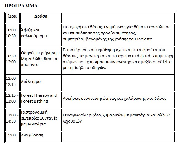 Δάσος για Όλους: Εκδρομή Ευαισθητοποίησης, Ενημέρωσης και Δασοθεραπείας