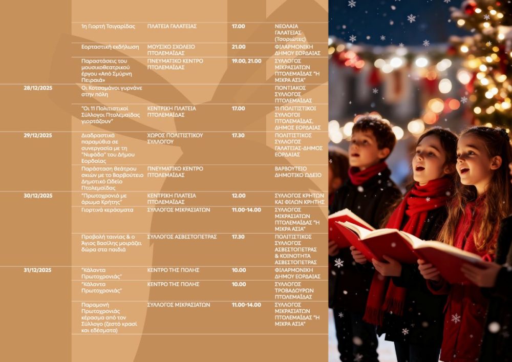 Η «Νιφάδα» φέρνει τη μαγεία των Χριστουγέννων στον Δήμο Εορδαίας. «Λευκή Νύχτα», Φωταγώγηση Χριστουγεννιάτικου Δέντρου και Θεματικό Πάρκο «Χριστουγεννιάτικος Κόσμος»