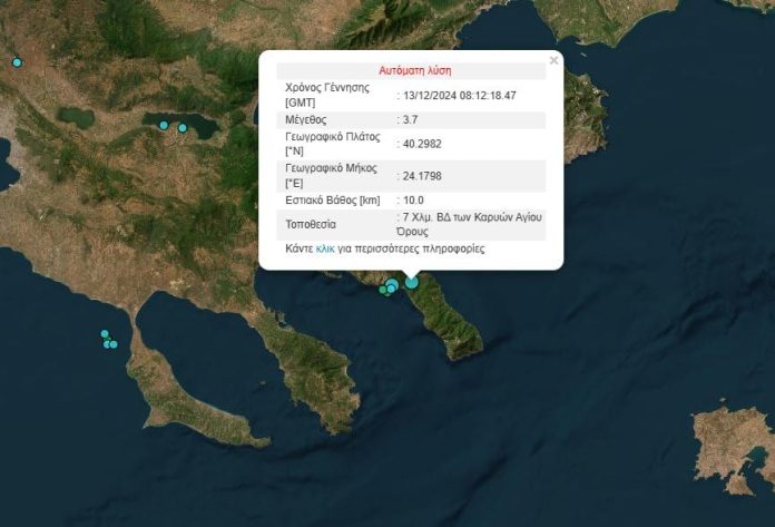 Σεισμός 3,7 Ρίχτερ στο Άγιον Όρος